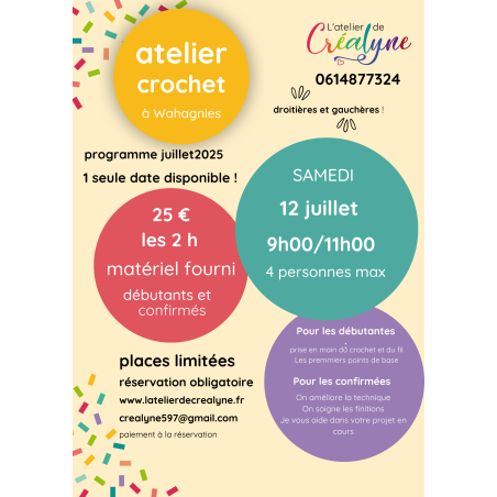 cours de crochet juillet 2025
