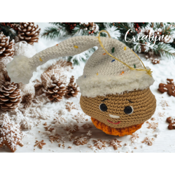 tête de bonhomme de pain d'épice au crochet