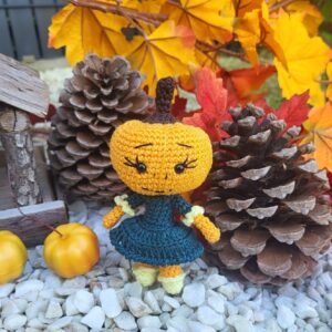 La Famille Citrouille au crochet - La Fille Citrouille