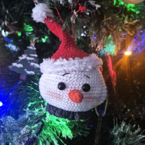 Tutoriel - Tête de bonhomme de neige à suspendre - Collection Blanc de Neige